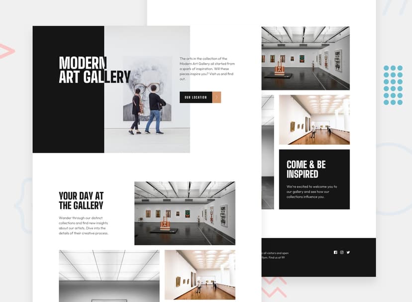 Art gallery Website screenshot